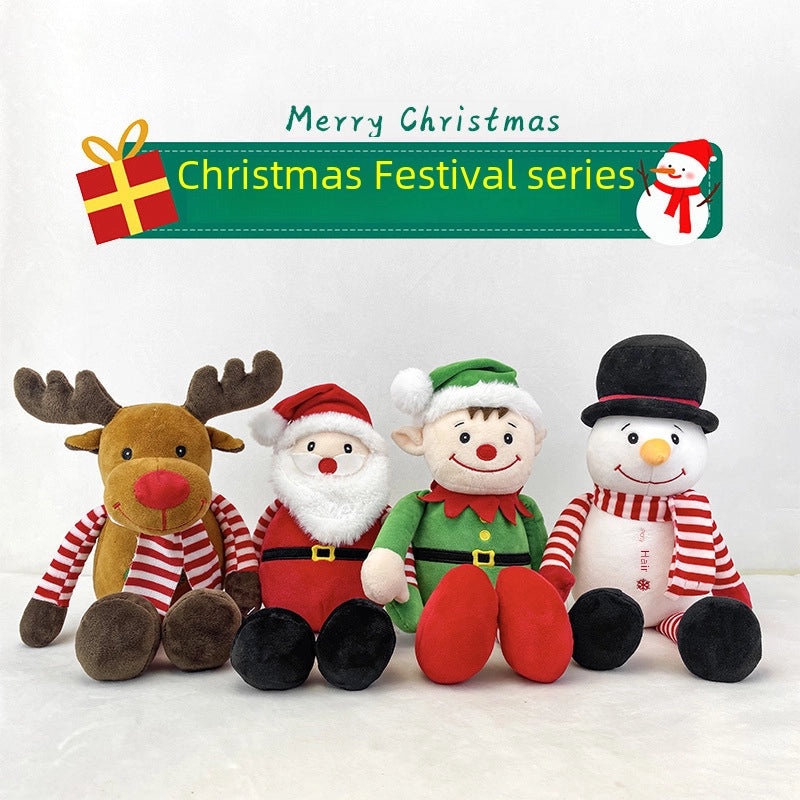 Christmas Plush Santa and Snowman Dolls Soft Holiday Decoration Small Gift|Holiday Decorations & Gifts
