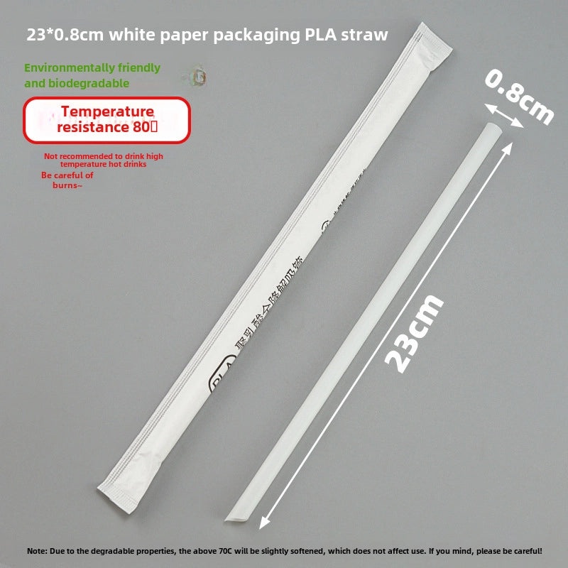 Biodegradable PLA Straws for Hot Drinks | Disposable Milk Tea Coffee Straws | Eco-Friendly Individually Packaged | Drinkware Accessories|Straws &