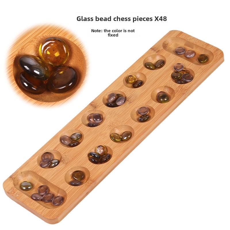 Solid Wood African Chess & Mancala Puzzle Game for Kids | Toys & Games