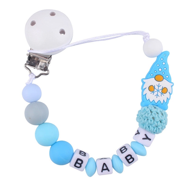 Christmas Baby Accessories Cute Santa Claus Silicone Beech Wood Teether | Baby Teethers & Pacifiers