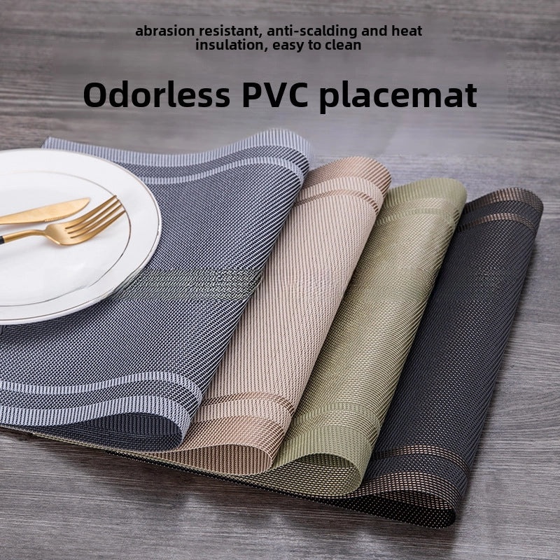 Chuangmu Nordic PVC Woven Placemat Double Frame Insulated Dining Table Mat for Home and Hotel|餐垫
