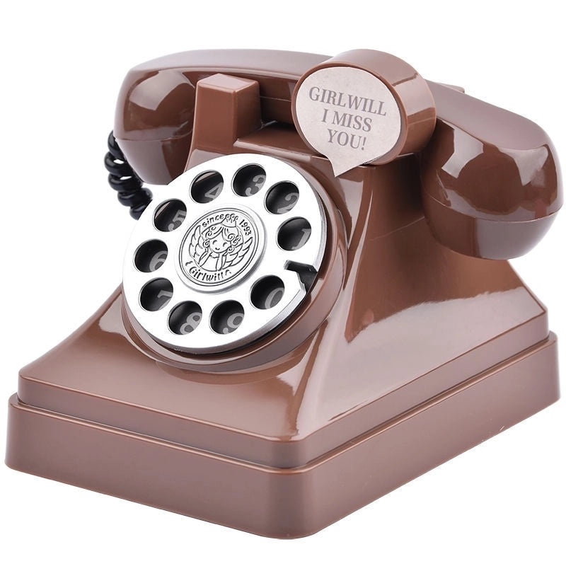 Retro Piggy Bank Telephone Toy Plastic Vintage Style|Toys & Games