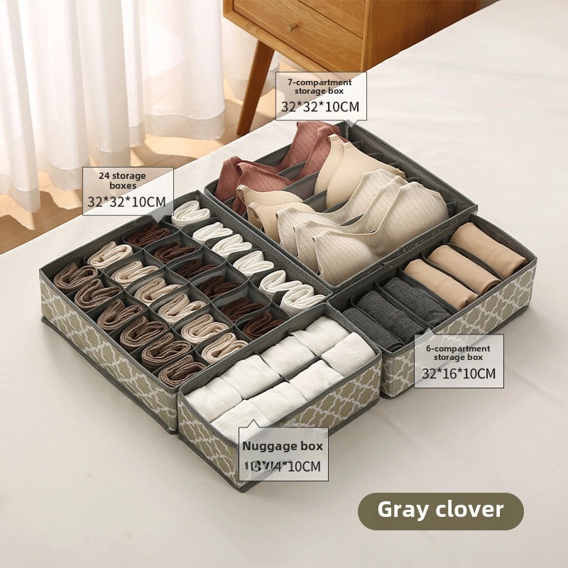 CH Underwear Storage Organizer Set 4pcs Thick Fabric Drawer Boxes for Socks Bra Household Use|Home Storage & Organization