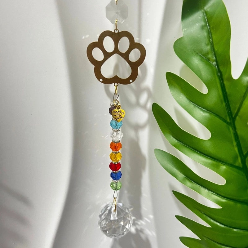 Minimalist Geometric Crystal Suncatcher Wind Chime Decor|Home Decor & Wall Art