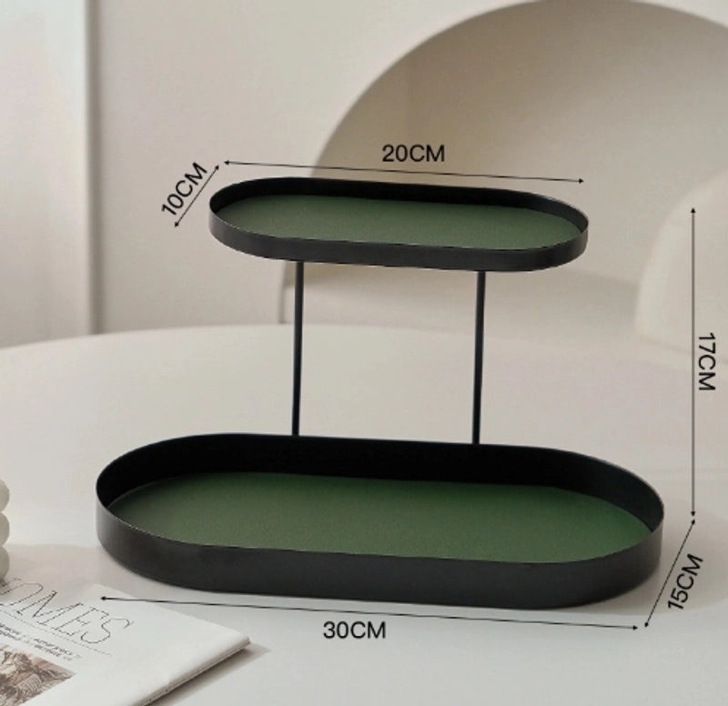 Nordic Style PU Leather Iron Storage Rack for Bathroom | Home Storage & Organization