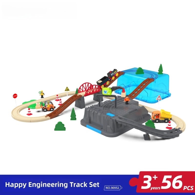 Wooden Thomas Train Puzzle Toy | Kids DIY Magnetic Wooden Track Set | Compatible Small Train Building Blocks | Children's Educational Toy | Woode