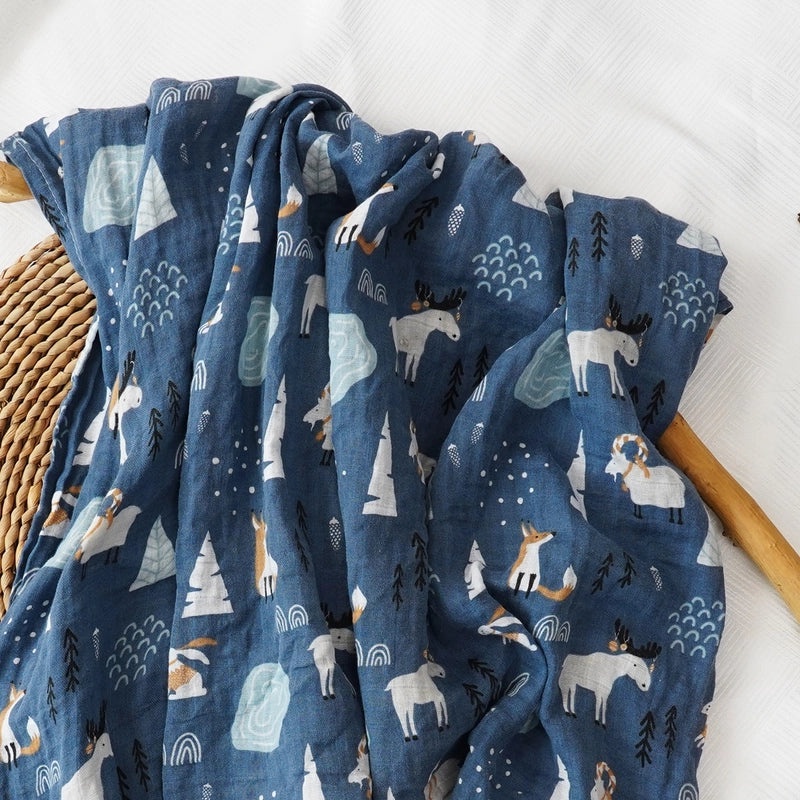 Adorable Animal Print Striped Solid Cotton Baby Bedding Set|Baby Bedding & Accessories