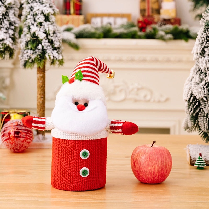 Nordic Christmas Santa Snowman Gift Wrapping Supplies Apple Box | Holiday Party Decorations