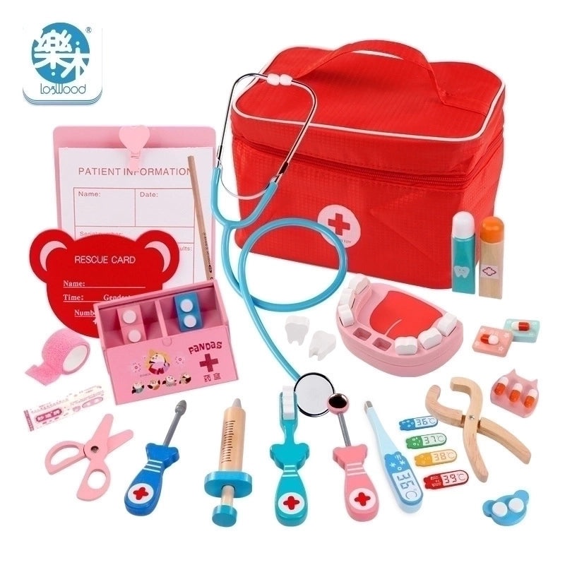 Colorful Wooden Doctor Toy Set for Kids|Educational Wooden Toys