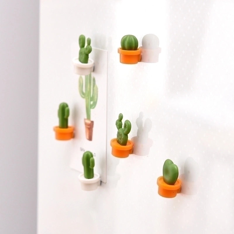Cactus Succulent Magnetic Sticky Notes for Refrigerator 6 Pack Cute Cartoon Message Stickers | Home & Kitchen Accessories