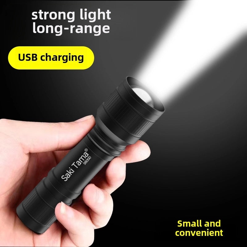USB Rechargeable LED Mini Flashlight Portable Strong Light Multi-function Focused Work Gift | Outdoor & Tactical Lighting