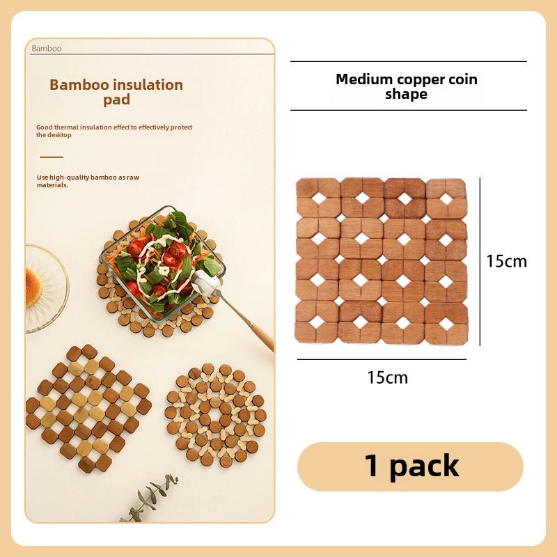 Bamboo Heat Resistant Table Mat for Pots Plates Bowls Square and Round Design|Kitchen & Dining Accessories