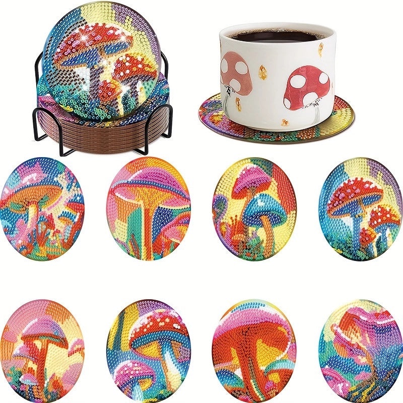 Valentine's Day Heart Shaped Flower Acrylic and Wood Placemat Set | Home & Kitchen Tableware