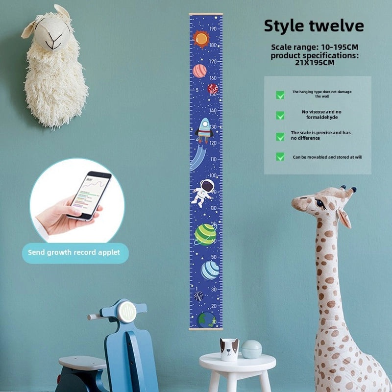 Cartoon Kids Height Chart Wall Decal Removable Baby Growth Sticker Home Measuring Tool|Home & Living > Kids Room Decor