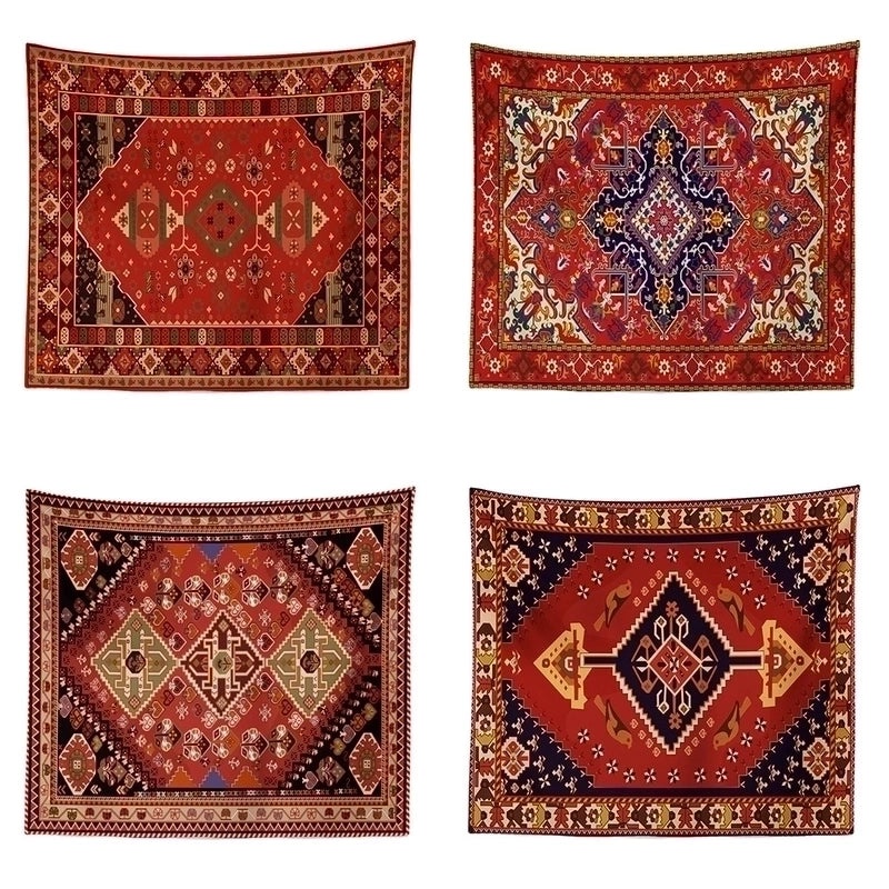 Ethnic Geometric Argyle Pattern Polyester Wall Hanging Tapestry|Home Decor