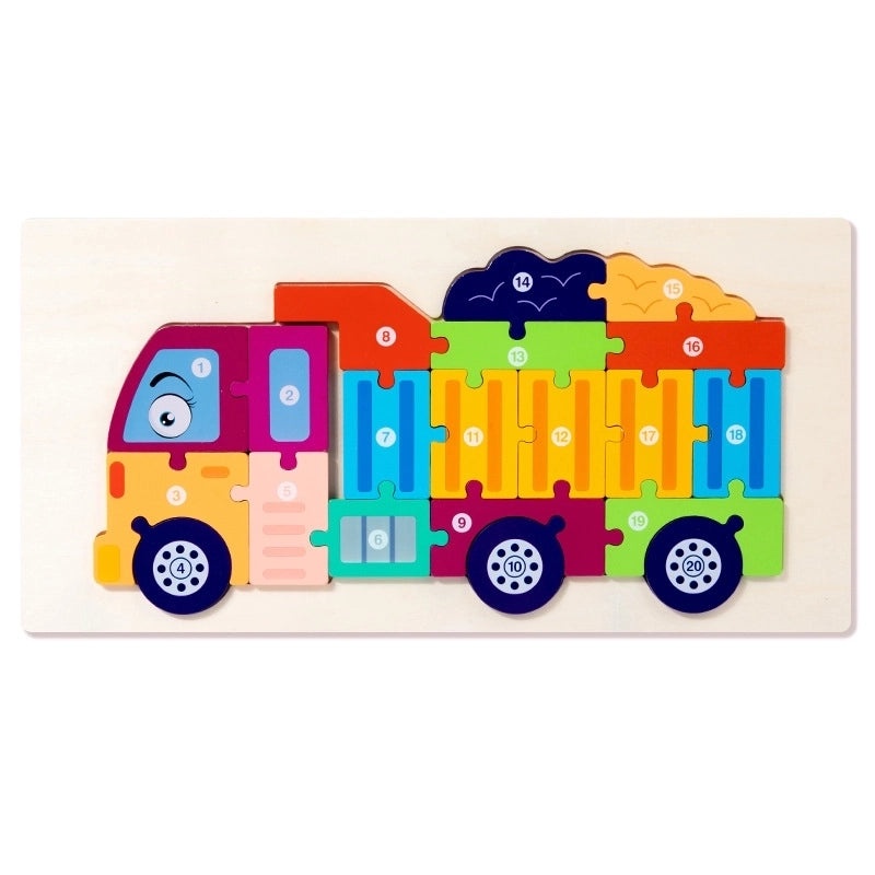 Wooden Car Puzzle Toy for Babies 0-2 Years|Baby Toys & Games
