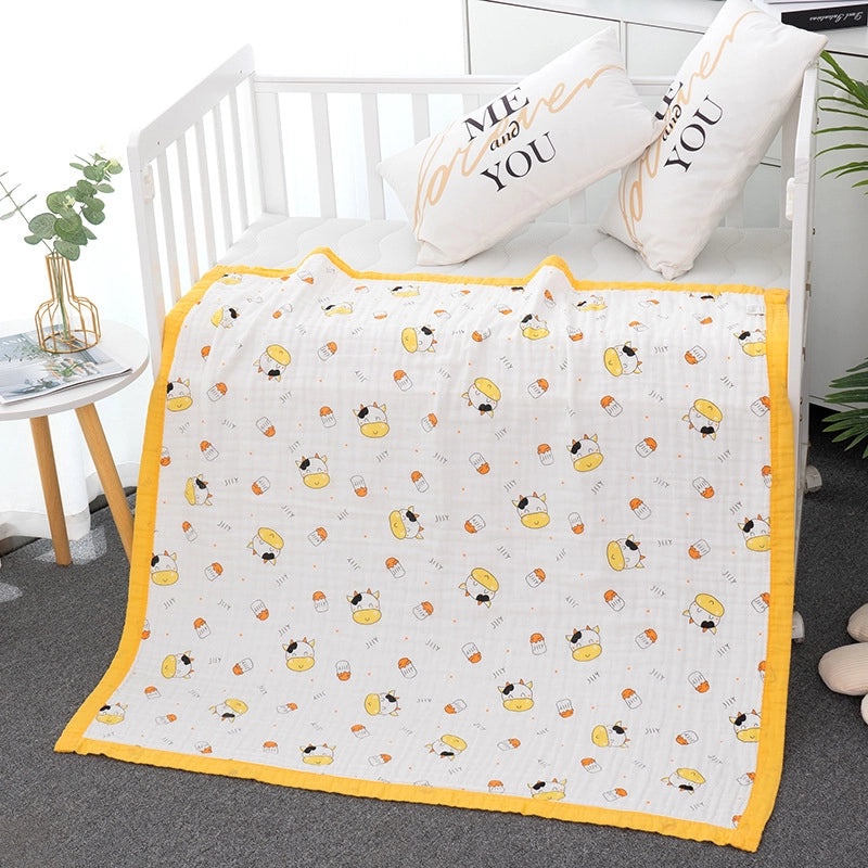 Soft Baby Bath Towel | Newborn Six-layer Gauze Cotton Absorbent Bath Quilt | Baby Care Essentials|婴儿用品