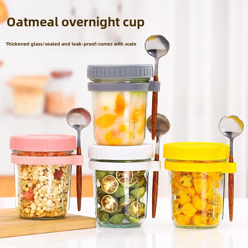 Portable Mason Jar with Lid and Spoon | Kitchen & Dining