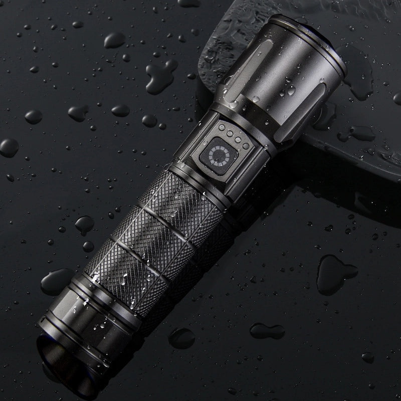 Aluminum Alloy Zoomable Laser Flashlight Fast Charging Long-Range Portable Torch|Outdoor Lighting