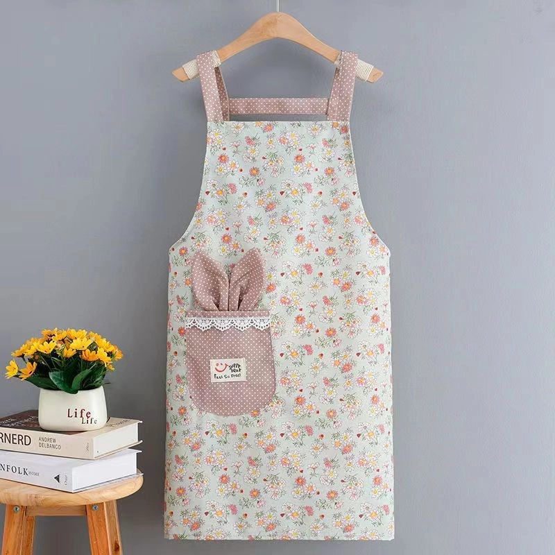 Waterproof Long Sleeve Cotton Apron Breathable Durable Cooking Protective Wear-resistant Household | Kitchen Aprons