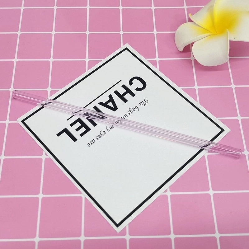 Stylish Single Solid Color Glass Straw for Reusable Drinkware | Kitchen & Dining Accessories