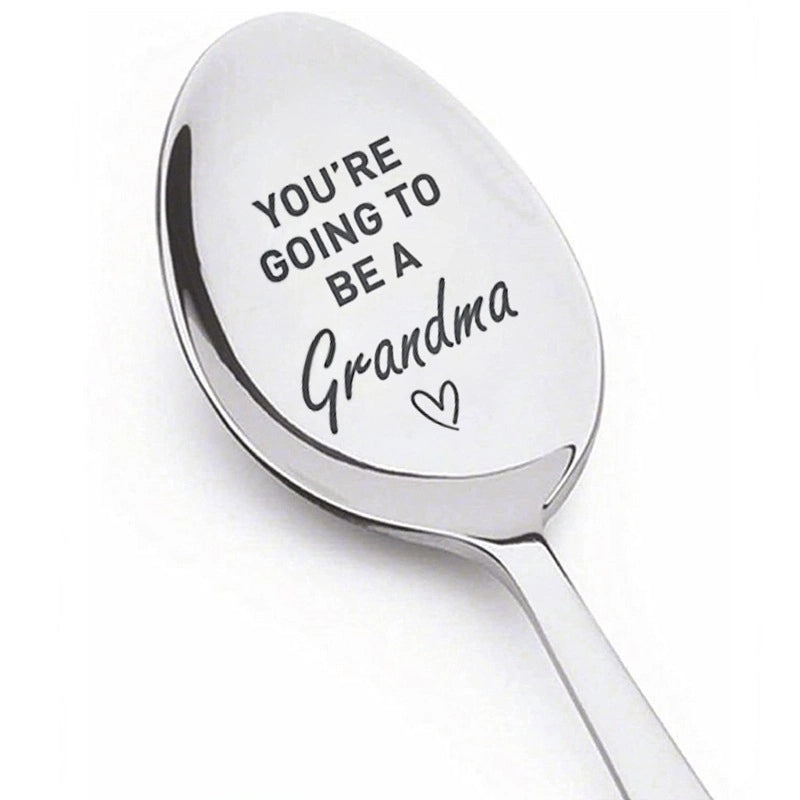 Trendy Engraved Stainless Steel Spoon|Kitchen Utensils & Dining Accessories
