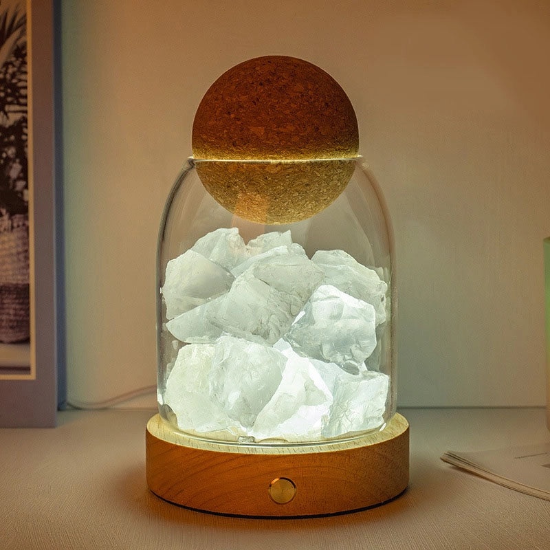 Chinoiserie Style Geometric Crystal Aromatherapy Night Lamp Decorative Lighting Accessories|Home Decor & Lighting