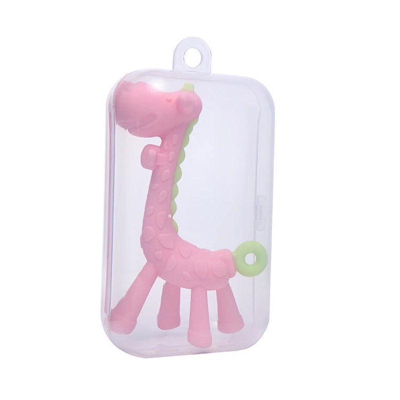 Adorable Giraffe Teething Toy for Babies Made of Safe Silica Gel|Baby Teething Accessories