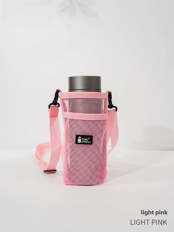 Outdoor Water Bottle Cover with Protective Mesh Strap, Hangable for Mineral Water, Tea, Milk, Thermos|Outdoor Drink Accessories