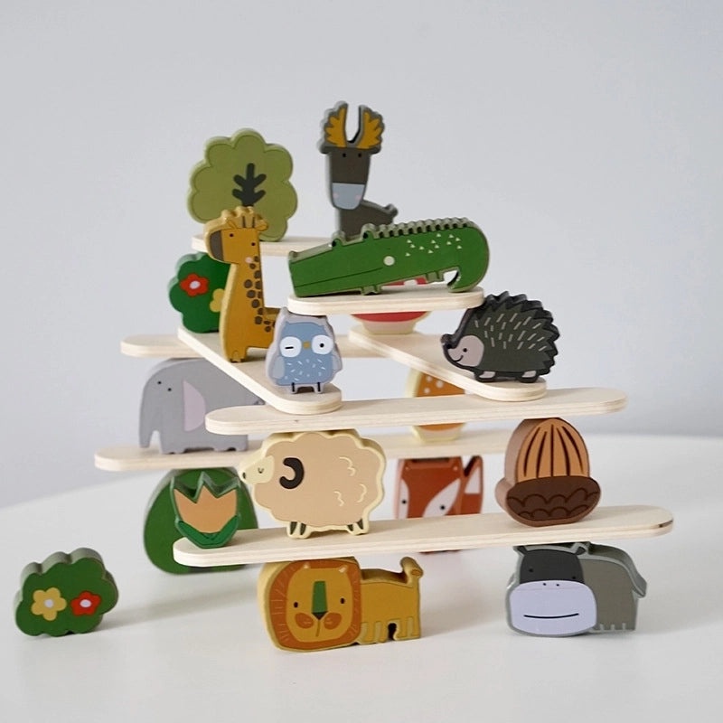 Wooden Animal Building Blocks for Toddlers 3-6 Years|Educational Wooden Toys