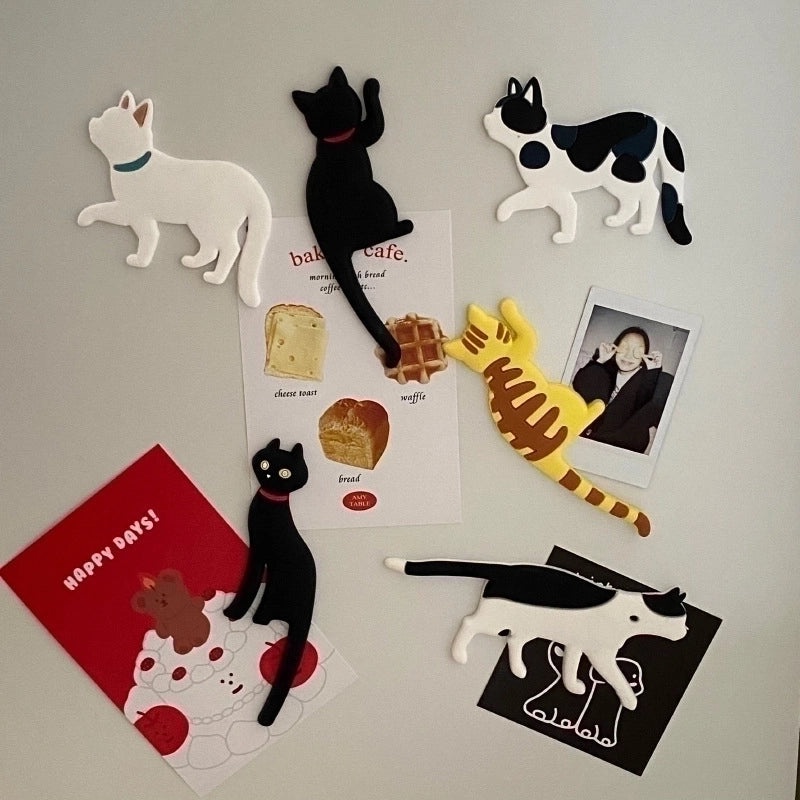 Adorable Cat Resin Fridge Magnet Decorative Artificial Art | Home Decor & Kitchen Accessories