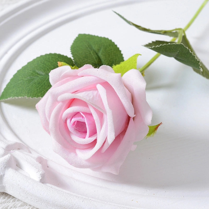 Artificial Rose Single Stem Flannel Flower for Home Wedding Valentine's Day Decoration|Home Decor & Wedding Accessories