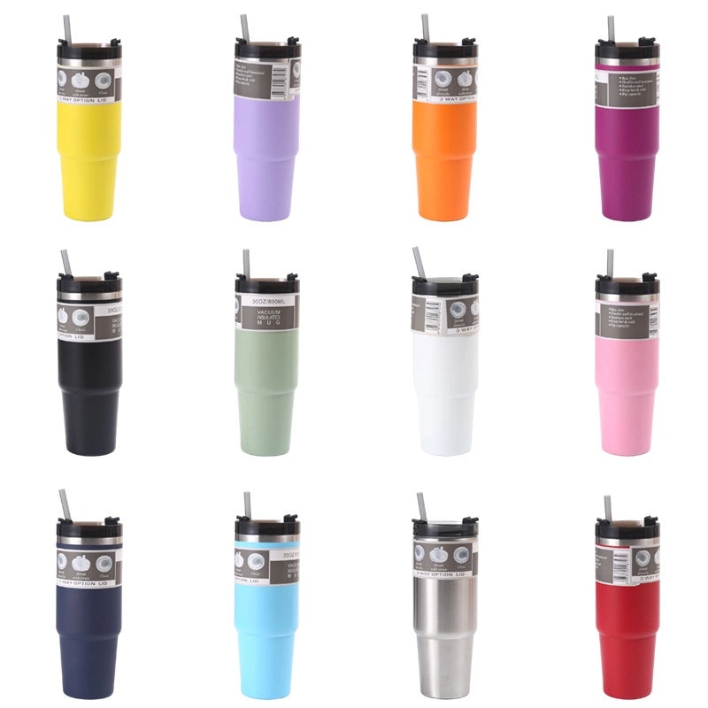 Stainless Steel Water Bottle Single Piece Casual Solid Color | Drinkware & Hydration