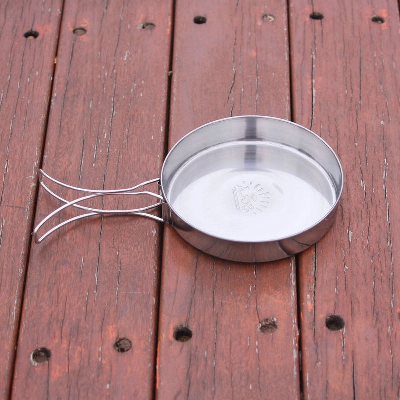 Portable Stainless Steel Mini Frying Pan for Steak and Eggs | Outdoor Cookware