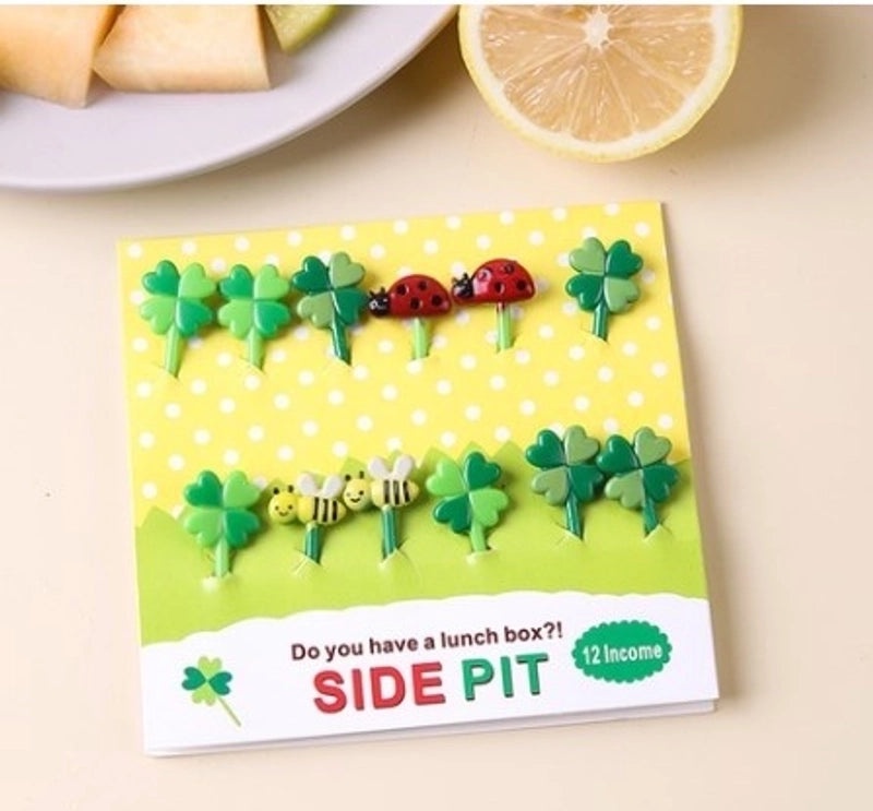 Cute Cartoon Plastic Fruit Forks Set for Kids|Kitchen & Dining Accessories