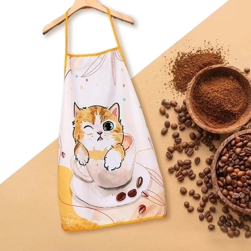 Fresh Cat Apron Decorations for Fabric Craft Printing | Kitchen Aprons & Party Props