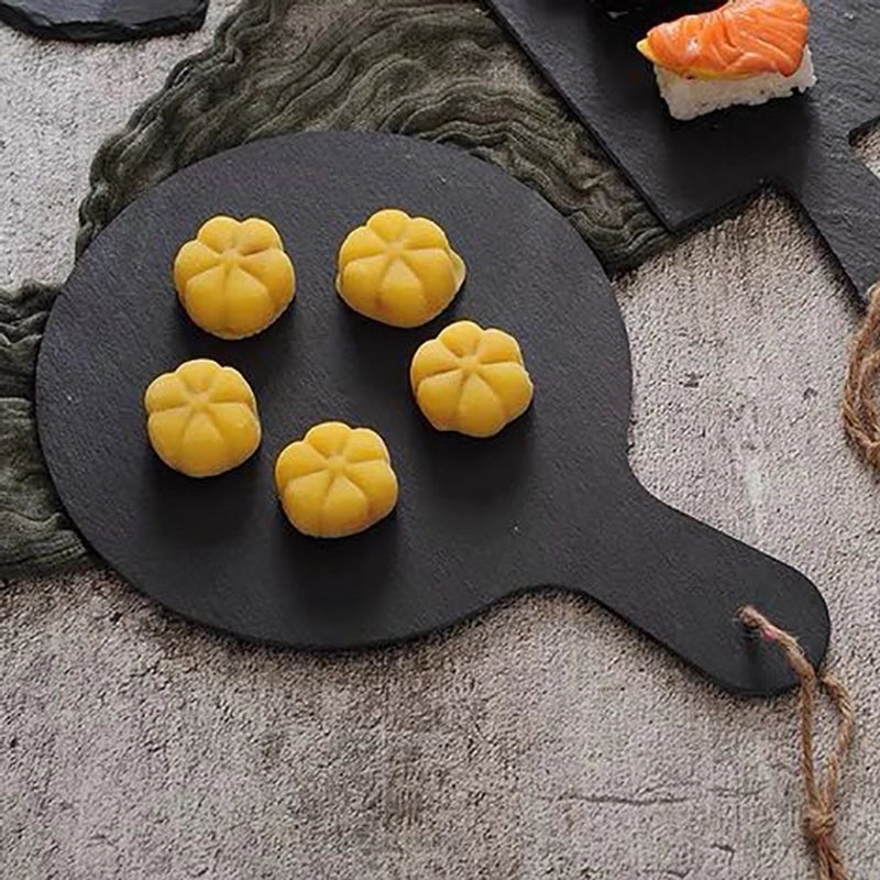 Japanese-Korean Style Black Slate Dinner Plate for Sushi Dessert Western Food Steak | Dinnerware & Plates