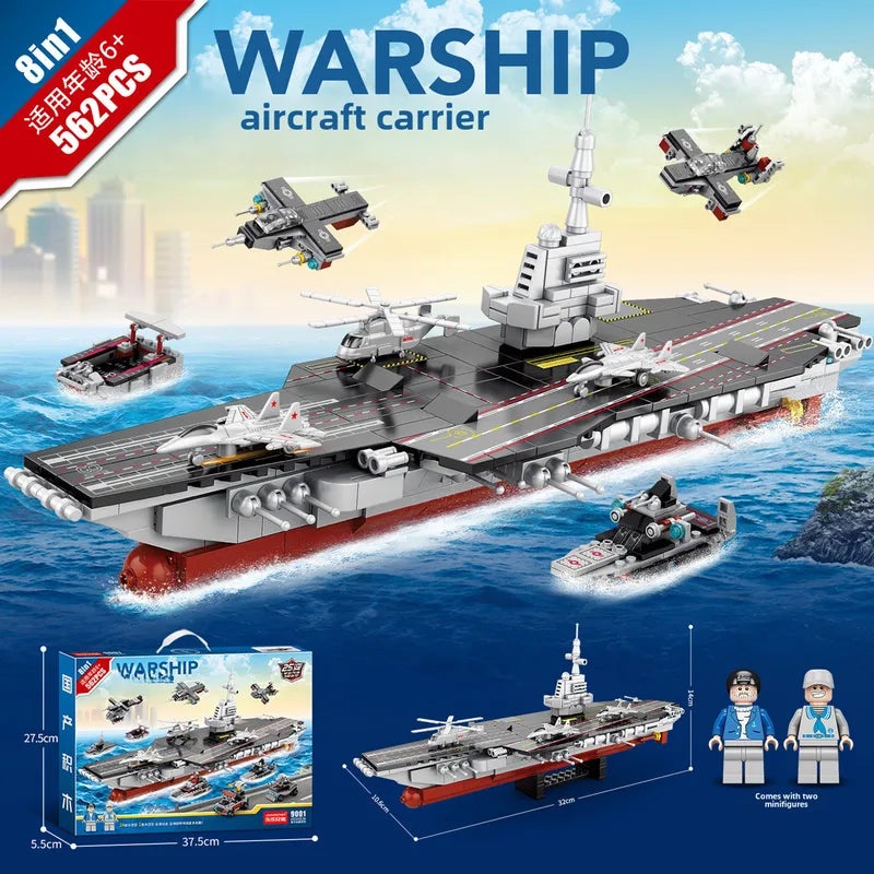 Lele Brothers No.003 Fujian Military Aircraft Carrier Building Blocks Toy for Boys | Toys & Games - Building Sets