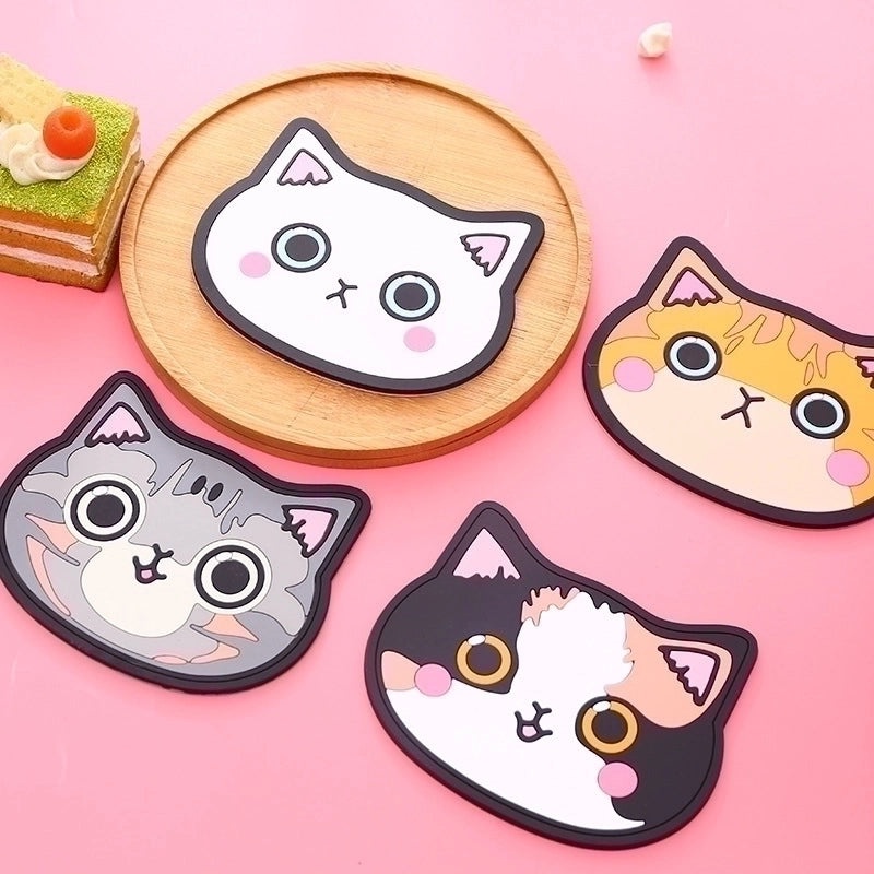 Adorable Cartoon Cat Silicone Placemat for Kids|Tableware & Dining Accessories