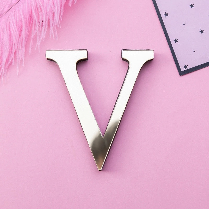 Golden Acrylic Mirror Letters Wall Decal EVA Foam Art Creative Home Decor | Home Decor & Wall Stickers