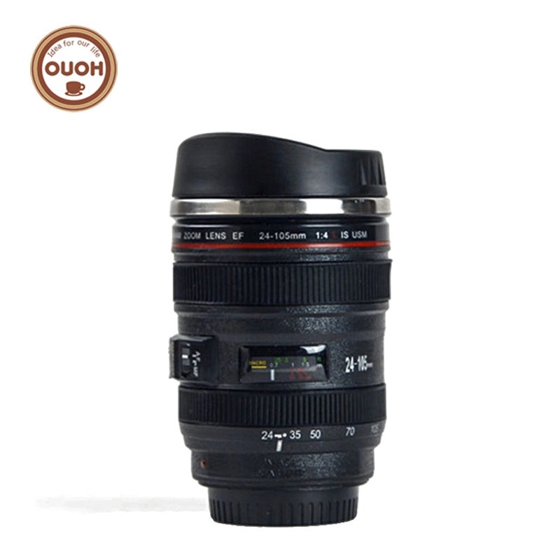 Creative Couple SLR Camera Lens Mug Stainless Steel Insulated Cup Five Generation Gift | Drinkware & Mugs