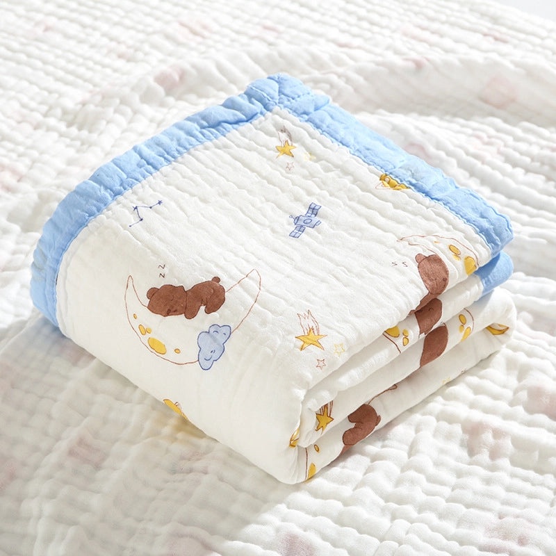 Newborn Baby Cotton Gauze Hooded Bath Towel Blanket Soft Absorbent Baby Bath Wrap|Baby Bath Towels & Accessories