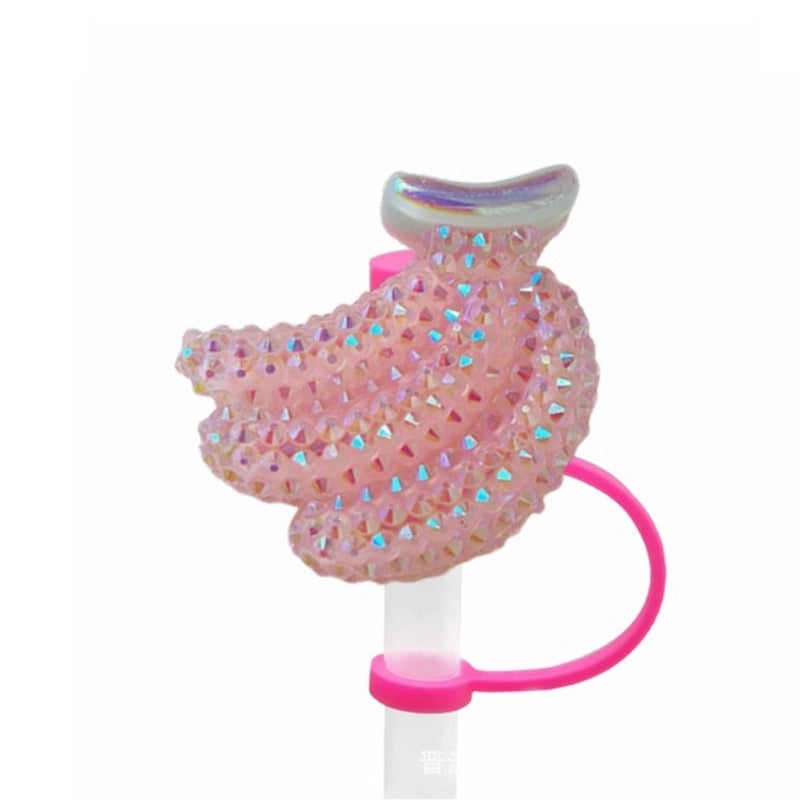 Pastoral Star Fruit Resin Straw Cap, Cute Casual Decorative Silica Gel Cover | Drinkware Accessories