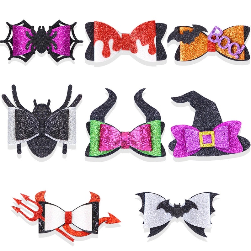 Halloween Spider Bat Bow Hair Clip Ghost Witch Hat Party Decoration | Hair Accessories