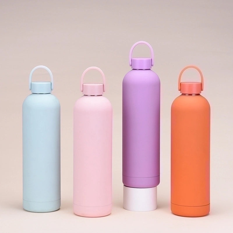 Stainless Steel Water Bottle Single Piece Casual Solid Color | Drinkware & Hydration