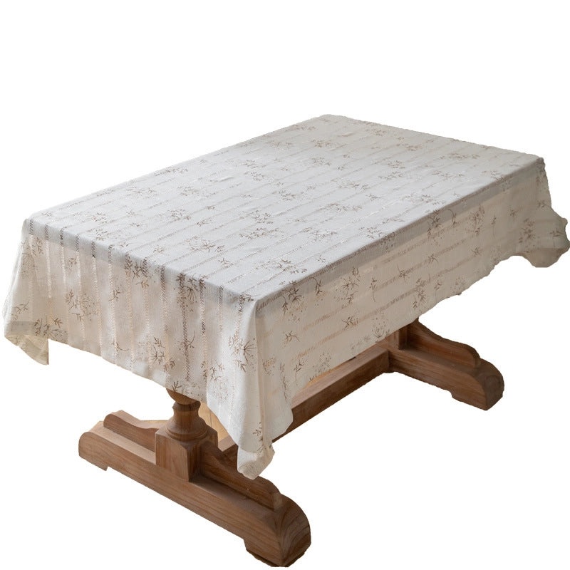 Chic French-Inspired Botanical Polyester Tablecloths|Home & Living Table Linens