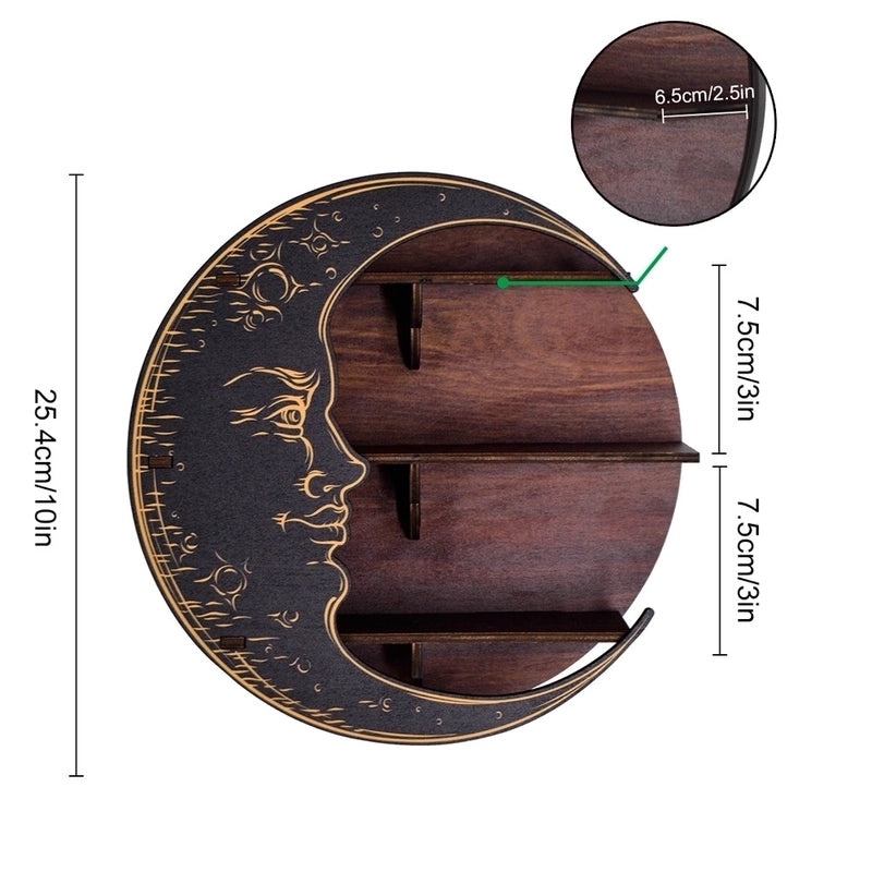 Vintage Moon Basswood Organizer Rack 1 Pc|Home Storage & Organization