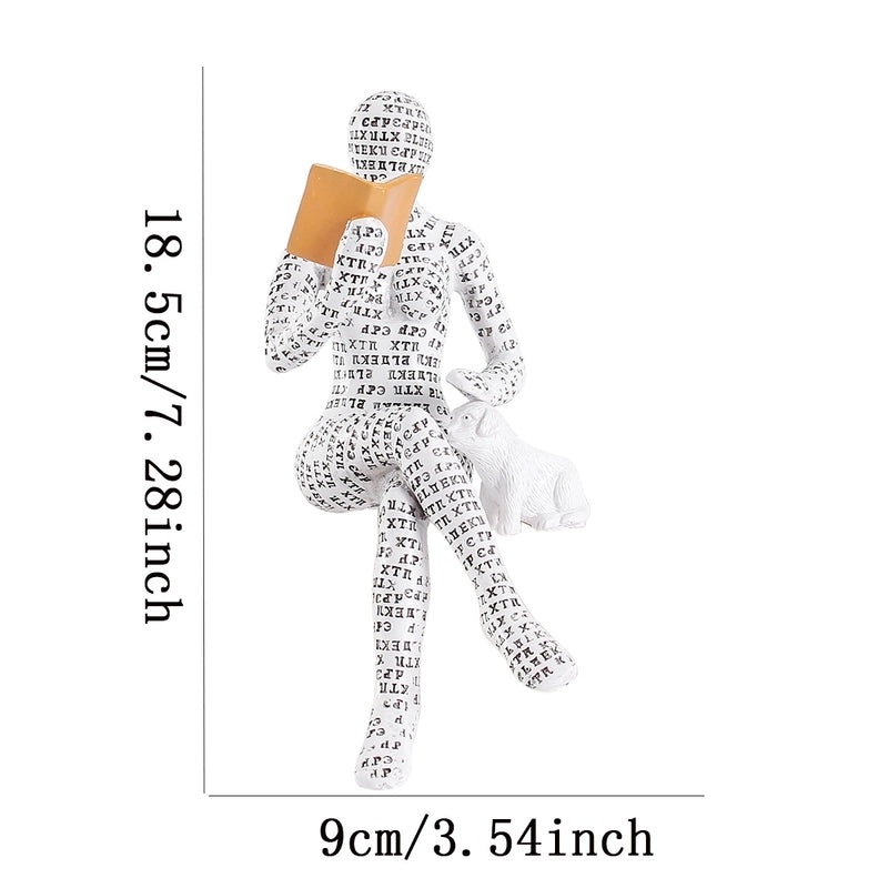 Vintage Minimalist Artistic Portrait Resin Ornament | Home Decor & Collectibles