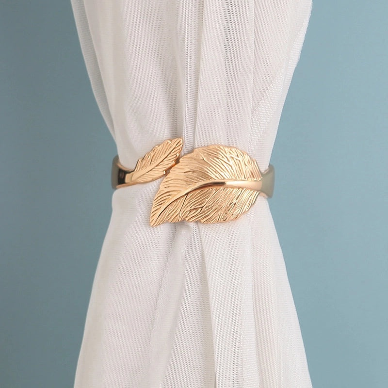 Stylish Leaf Alloy Curtain Tieback | Home Decor Accessories