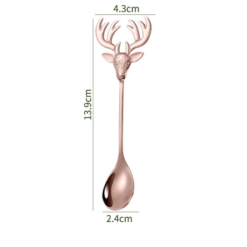 Cute Animal Design 304 Stainless Steel Spoon Single Piece|Kitchen Utensils
